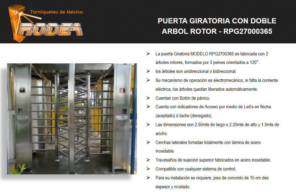 Torniquetes Rodea
