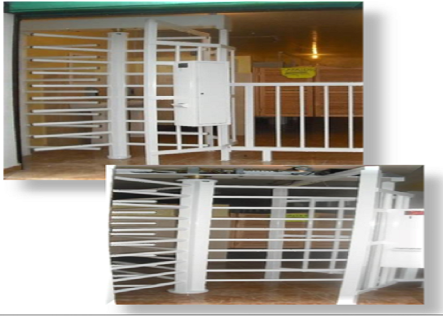 PUERTA GIRATORIA PARA BAÑOS PUBLICOS